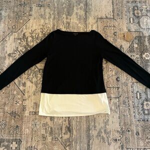 JJill Black and White Women's Top